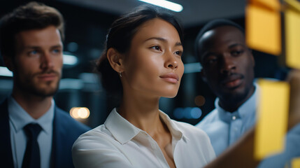 A creative workshop where airport staff exchange ideas to improve passenger services, representing inclusivity, innovation, and professional development. three-quarter wide angle, cinematic color