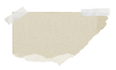 Vintage torn paper notes. Old Paper Clip Isolated. Blank old yellowed paper mockup for vintage.	