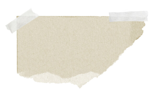 Vintage torn paper notes. Old Paper Clip Isolated. Blank old yellowed paper mockup for vintage.	