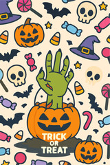 Halloween seamless pattern vector