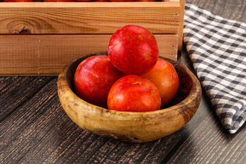 Fresh sweet juicy  purple plums