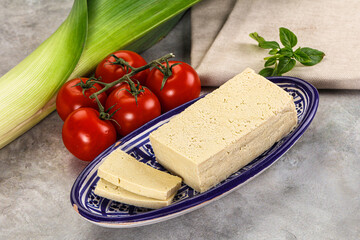 Soya vegan tofu cheese brick