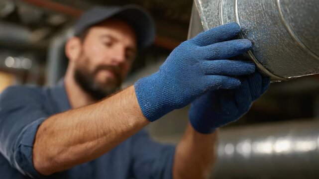 A dedicated man, focused on his task, meticulously works on a maintenance project, embodying hard work, diligence, and the importance of craftsmanship in everyday life.
