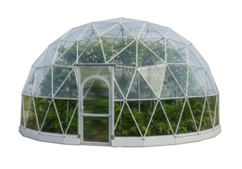 Isolated Dome Greenhouse for Growing Organic Crops and Healthy Plants, Sustainable Living