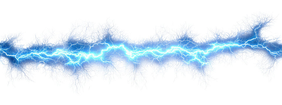 Powerful lightning bolt with a textured border