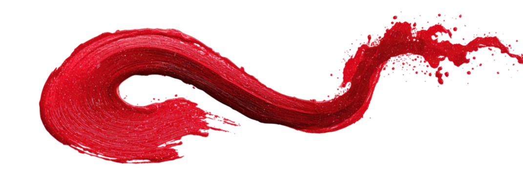 Red abstract paint splash