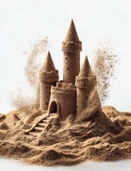 Sandcastle under a sandstorm