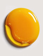 Golden, glossy serum spot on white