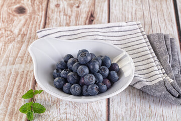 Raw ripe sweet and juicy blueberry