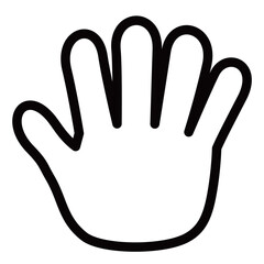 手のひらを開いた停止サインのイラスト