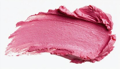 Fototapeta premium Pink lipstick swatch, smudged texture