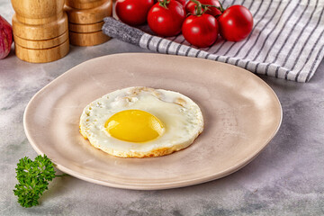 Roasted one egg for breakfast