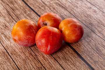 Ripe sweet juicy fresh purple plums