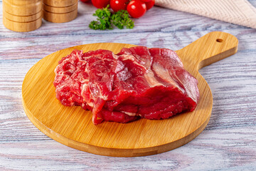 Raw beef cut uncooked fillet