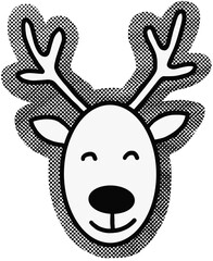Christmas Half-Tone Rudolph