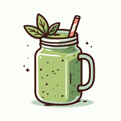 Smoothie in mason jar