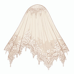 Lace wedding veil