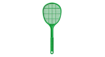Isolated green fly swatter, simple insect control tool, household fly killer, home gadget