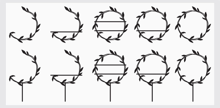 Circle leaves curvy lines cak...