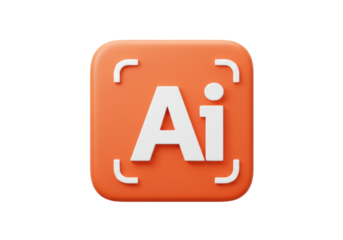 Adobe Illustrator logo PNG isolated on transparent background, vector graphics software icon for creative design and digital art