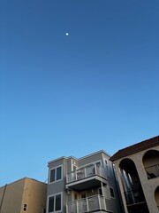 modern building with sky and moon
