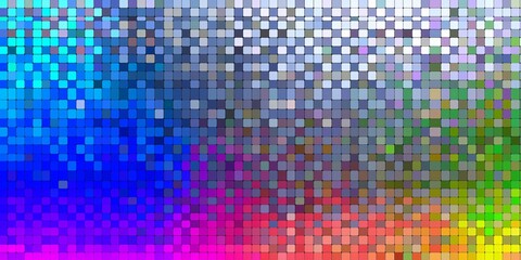 Colorful mosaic pattern with vibrant squares creating a gradient effect across the canvas