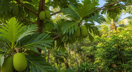 Breadfruit tree in the garden