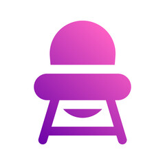 baby chair gradient icon