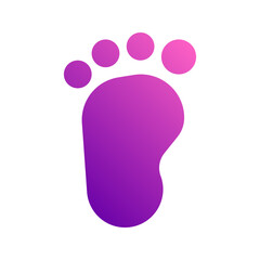 foot print gradient icon