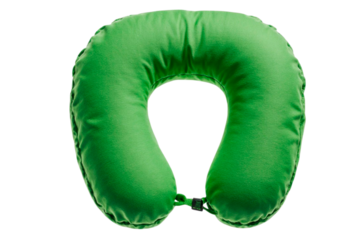 green travel pillow for the neck