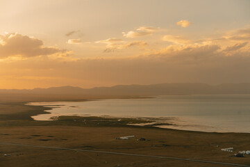 The road across the Tien Shan Mountains to Song - Kul Lake , Kyrgyzstan