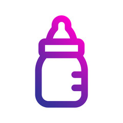baby bottle gradient icon