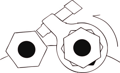 Backup Wrench Type Vector Illustration