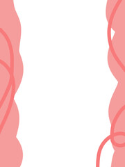 Pink frame empty center space for text, background or design