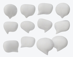 Collection of speech bubbles , representing online chatting, comments, conversations, and social network communication.