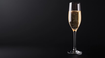 Elegant celebration concept with champagne glass for festive design