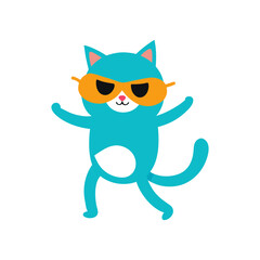 funny cat with glasses