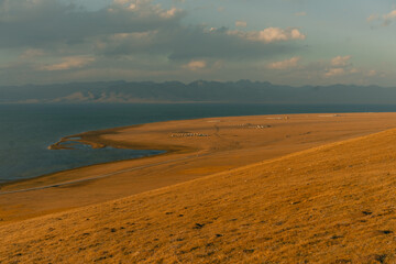 The road across the Tien Shan Mountains to Song - Kul Lake , Kyrgyzstan
