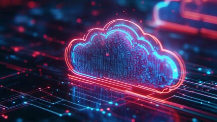 Cloud data computing concept in digital network infrastructure - Powered by Adobe