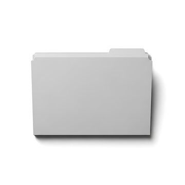 Blank Gray File Folder - Organize Documents and Information.