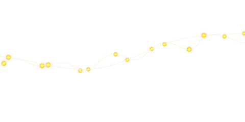 Warm Golden Fairy Lights Transparent PNG for Christmas and New Year