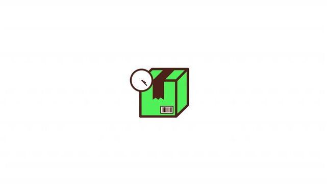 Delivery time green filly icon