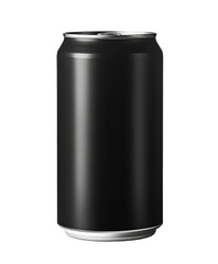 blank black tin can isolated on white or transparent png