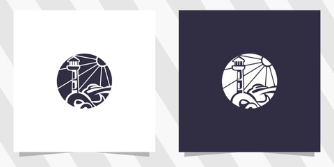 Fototapeta premium holiday cruise logo design vector