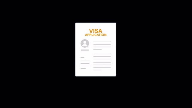 Visa Application Concept Animation Video - Transparent