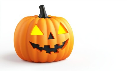 Fototapeta premium Realistic Halloween Pumpkin with Bumpy Texture and Subtle Glow Effect