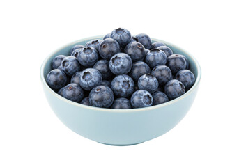 Isolated bowl of blueberries ready to eat for healthy snack or ingredient in cooking