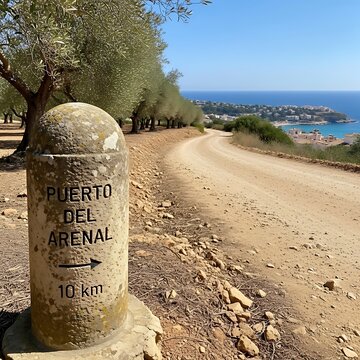 Road to Puerto del Arenal - Coastal Path in J?vea, Spain.