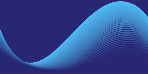 Modern background with waves for banner. Medium banner size. Vector background with lines. Element for abstract modern
