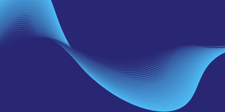 Modern background with waves for banner. Medium banner size. Vector background with lines. Element for abstract modern simple